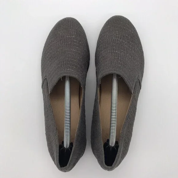 YellowBox Scrunchie Womens 7.5 Flat Rose Gold Gray Metallic Slip On Comfort Shoe - Picture 6 of 10